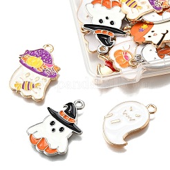 24Pcs 12 Styles Halloween Theme Alloy Enamel Pendants&nbsp;ENAM-FP0003-01