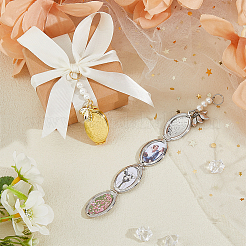 2Pcs 2 Colors Oval Brass Locket Pendants&nbsp;PALLOY-FH00108