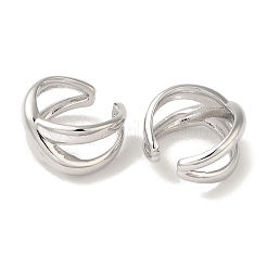 Rack Plating Brass Cross Cuff Earrings&nbsp;EJEW-P280-14P