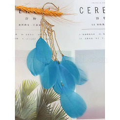 Bohemian Style Alloy Chain with Feather Tassel Cuff Earrings&nbsp;FS-WGB03F7-08