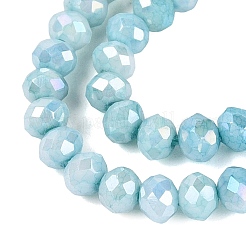 Anti-Tarnish Dyed Rondelle Glass Beads Strands&nbsp;EGLA-T021-3mm-17-07