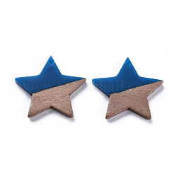 Opaque Resin & Walnut Wood Pendants&nbsp;RESI-T035-39C