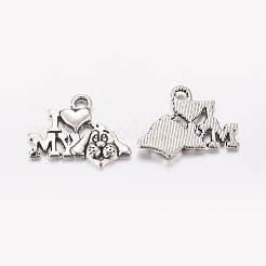 Tibetan Style Alloy Puppy Pendants&nbsp;LS-TIBEP-0399-S-FF
