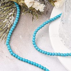 Synthetic Turquoise Beads Strands&nbsp;TURQ-G106-4mm-02F