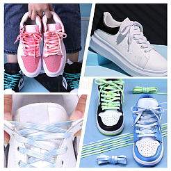 12 Sets 12 Colors Elastic Polyester Cord No Tie Shoelace&nbsp;AJEW-PH0004-36