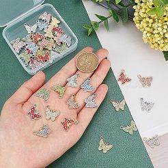 40Pcs 10 Colors Alloy Pendants&nbsp;FIND-FH0003-79