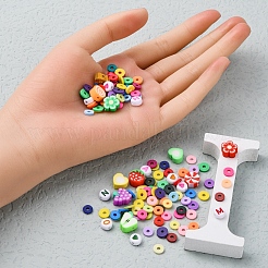 DIY Food Theme Heishi Preppy Bracelet with Letter Making Kit&nbsp;DIY-YW0005-64