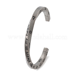 Viking Word Always in My Heart 304 Stainless Steel Enamel Cuff Bangles for Women&nbsp;BJEW-Z092-10P