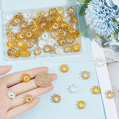 120Pcs 3 Colors Zinc Alloy Bead Caps&nbsp;FIND-SC0022-69