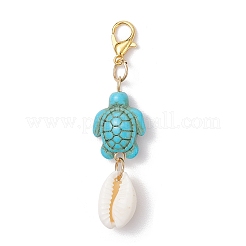 Synthetic Turquoise Pendant Decraotions&nbsp;HJEW-JM03645-02