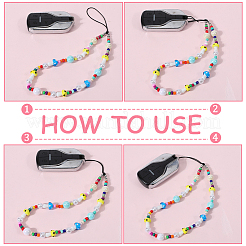 2Pcs 2 Styles Glass & Resin Moblie Straps&nbsp;AJEW-GF0010-06