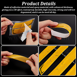 4 Sets 2 Styles Waterproof Epoxy Resin Reflective film Car Stickers&nbsp;FIND-GA0003-47B