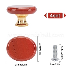 Natural Red Jasper Drawer Knobs&nbsp;FIND-WH0056-40P-02