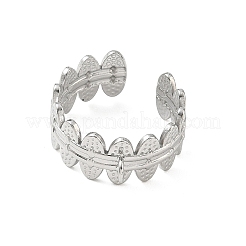 Oval 304 Stainless Steel Cuff Open Ring Setting&nbsp;SA-CBA37BC-07P