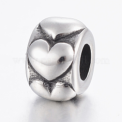 304 Stainless Steel European Beads&nbsp;STAS-H440-73AS
