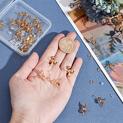 26Pcs Bowknot Brass Earring Findings&nbsp;DIY-ME0001-09G