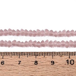 Frosted Transparent Glass Beads Strands&nbsp;LS-GLAA-N016-4mm-25