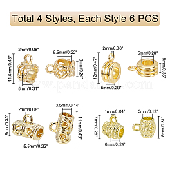 24Pcs 4 Style Brass Tube Bails&nbsp;KK-PH0003-83