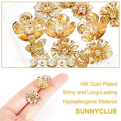 20Pcs 5 Style Brass Bead Caps&nbsp;KK-SC0004-92