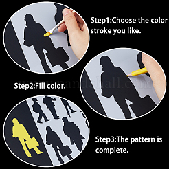 Plastic Drawing Painting Stencils Templates&nbsp;DIY-GF0010-01A