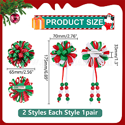 4Pcs Polyester Alligator Hair Clips&nbsp;OHAR-WR0001-05