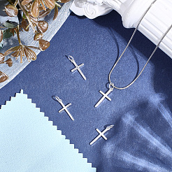 4Pcs Rack Plating 925 Sterling Silver Pendants&nbsp;STER-BBC0009-32
