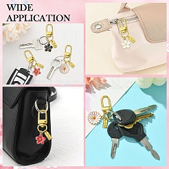 Alloy Enamel Flower Pendant Decorations&nbsp;HJEW-YW00003