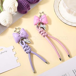 2Pcs 2 Colors Imitation Leather Keychain&nbsp;KEYC-CL0001-03A