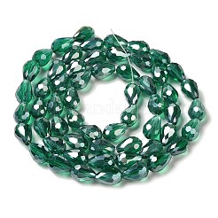 Electroplate Glass Beads Strands&nbsp;EGLA-D015-12x8mm-M
