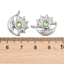 304 Stainless Steel Rhinestone Pendants&nbsp;STAS-Z166-24P-08