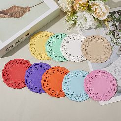 180Pcs 9 Colors Lace Paper Greaseproof Wrap Tissue&nbsp;AJEW-CN0004-29