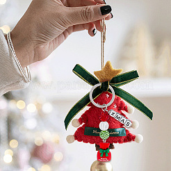 6Pcs 6 Styles Christmas Theme Opaque Resin Keychains&nbsp;KEYC-SP0001-54