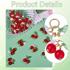 40Pcs Glass Pendants&nbsp;PALLOY-CA00019