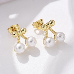 Brass Stud Earrings&nbsp;EJEW-F359-04G