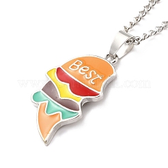 Best Friends Alloy Pendant Necklaces&nbsp;NJEW-K124-02A-P