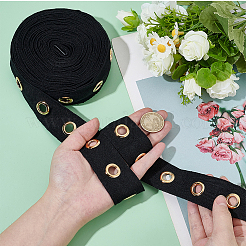 Cotton Herringbone Ribbons with Eyelet Rings&nbsp;OCOR-PH0005-36A-02