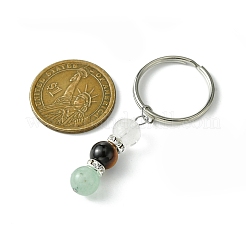 Gemstone Round Beaded Pendant Keychain&nbsp;KEYC-JKC00849