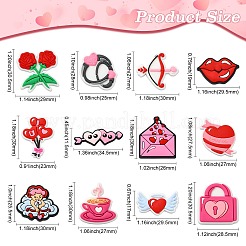 60Pcs 12 Styles Valentine's Day Theme PVC Cabochons&nbsp;FIND-CJ0011-21