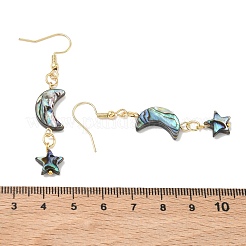 Natural Paua Shell Dangle Earrings for Women&nbsp;EJEW-JE07077