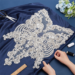 Lace Embroidery Sewing Polyester Appliques&nbsp;DIY-WH0013-63