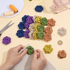 24Pcs 6 Colors Handmade Cotton Knitting Ornament Accessories&nbsp;AJEW-MA0001-16