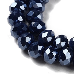 Electroplate Opaque Glass Beads Strands&nbsp;GLAA-D022-03