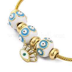 Brass European Bracelets&nbsp;BJEW-C080-01G-03