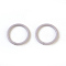 Spray Painted Iron Open Jump Rings, Round, Light Grey, 18 Gauge, 10x1mm, Inner Diameter: 8mm