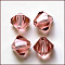 Imitation Austrian Crystal Beads, Grade AAA, K9 Glass, Faceted, Bicone, Flamingo, 6x6mm, Hole: 0.7~0.9mm