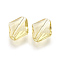 K9 Glass, Imitation Austrian Crystal Beads, Grade AAA, Faceted, Rhombus, Light Goldenrod Yellow, 14~14.5x12x5~7mm, Hole: 0.9~1mm