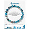 Synthetic Apatite Beaded Stretch Bracelets, Round, 7-1/2x1/4 inch(19x0.8cm)