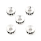 Brass Micro Pave Cubic Zirconia Spacer Beads, Long-Lasting Plated, Rack Plating, Flat Round, Silver, 6x2.5mm, Hole: 2mm