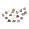 Natural Grey Agate Gemstone Cabochons, Pyramid, 14x14x10mm