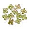 794Pcs Two Tone Transparent Acrylic Beads, Clover, Yellow Green, 17x17x6mm, Hole: 1.8mm, about 794pcs/500g